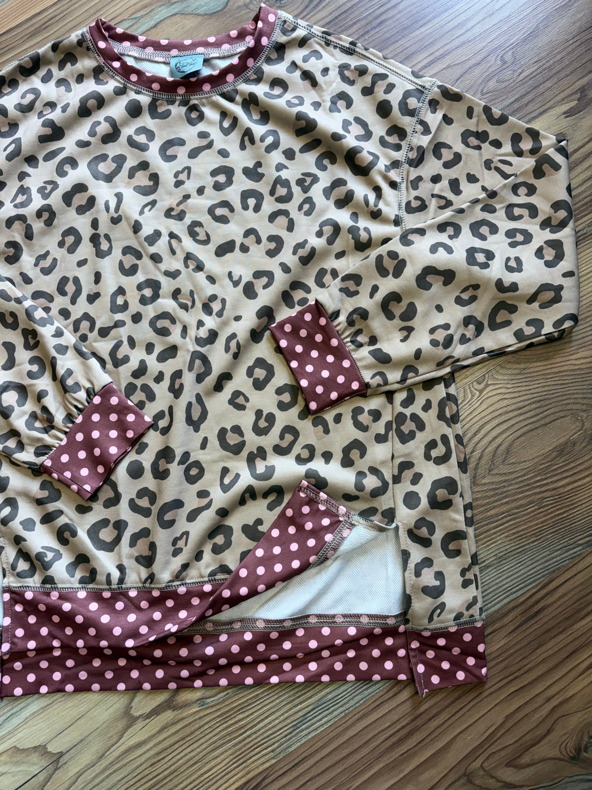 Leopard Polka Dot Long Sleeve