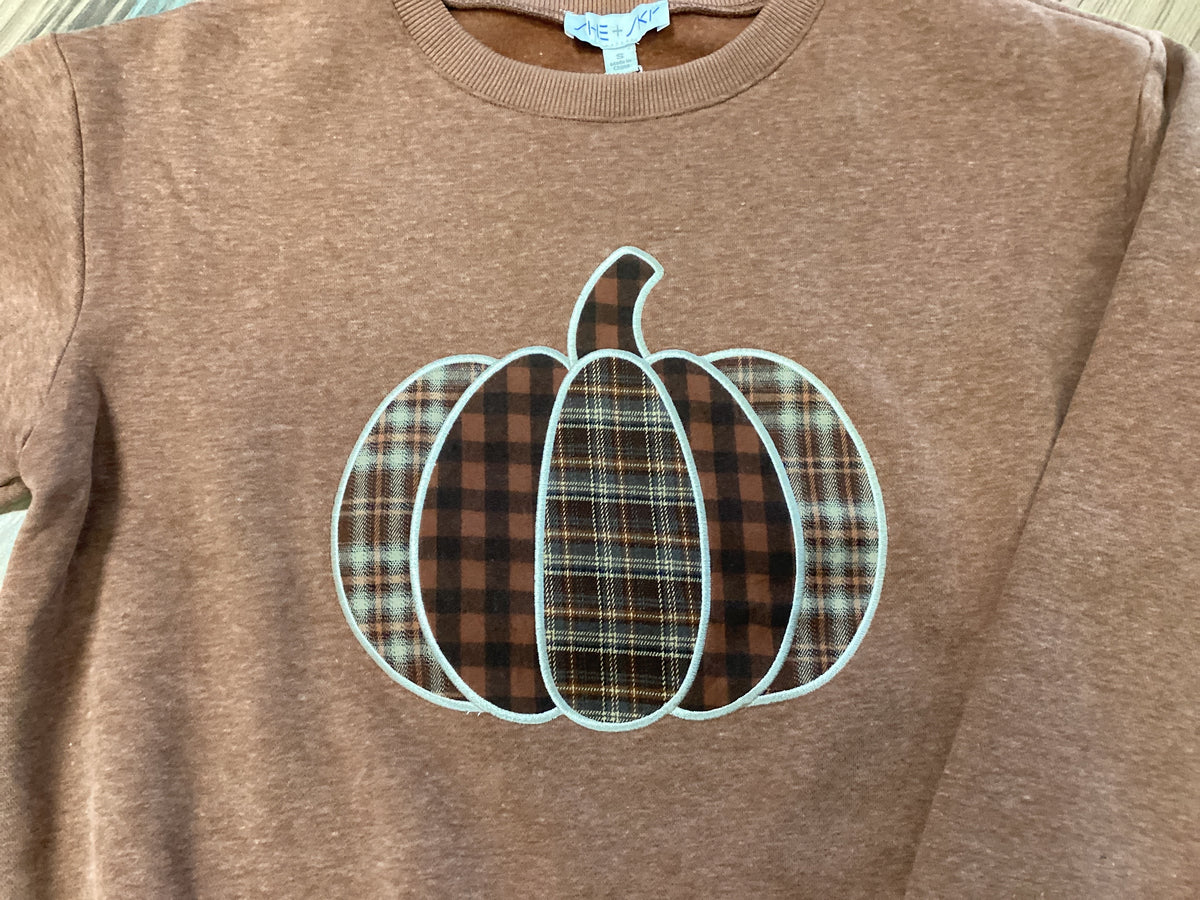 Patchwork Pumpkin Sweatshirt