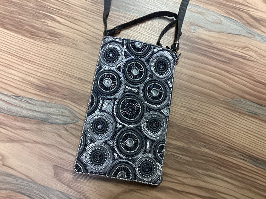 Silver Kaleidoscope Seed Bead Bag