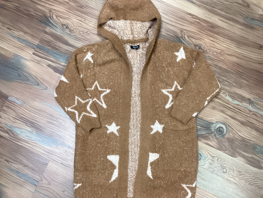 Softy Hooded Star Open Cardi