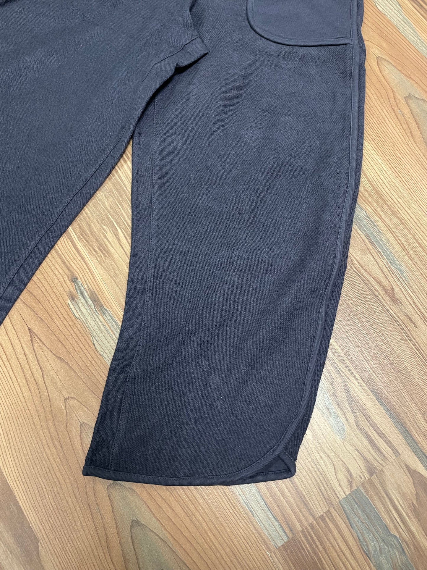 Navy Terry Pocket Ankle Pants