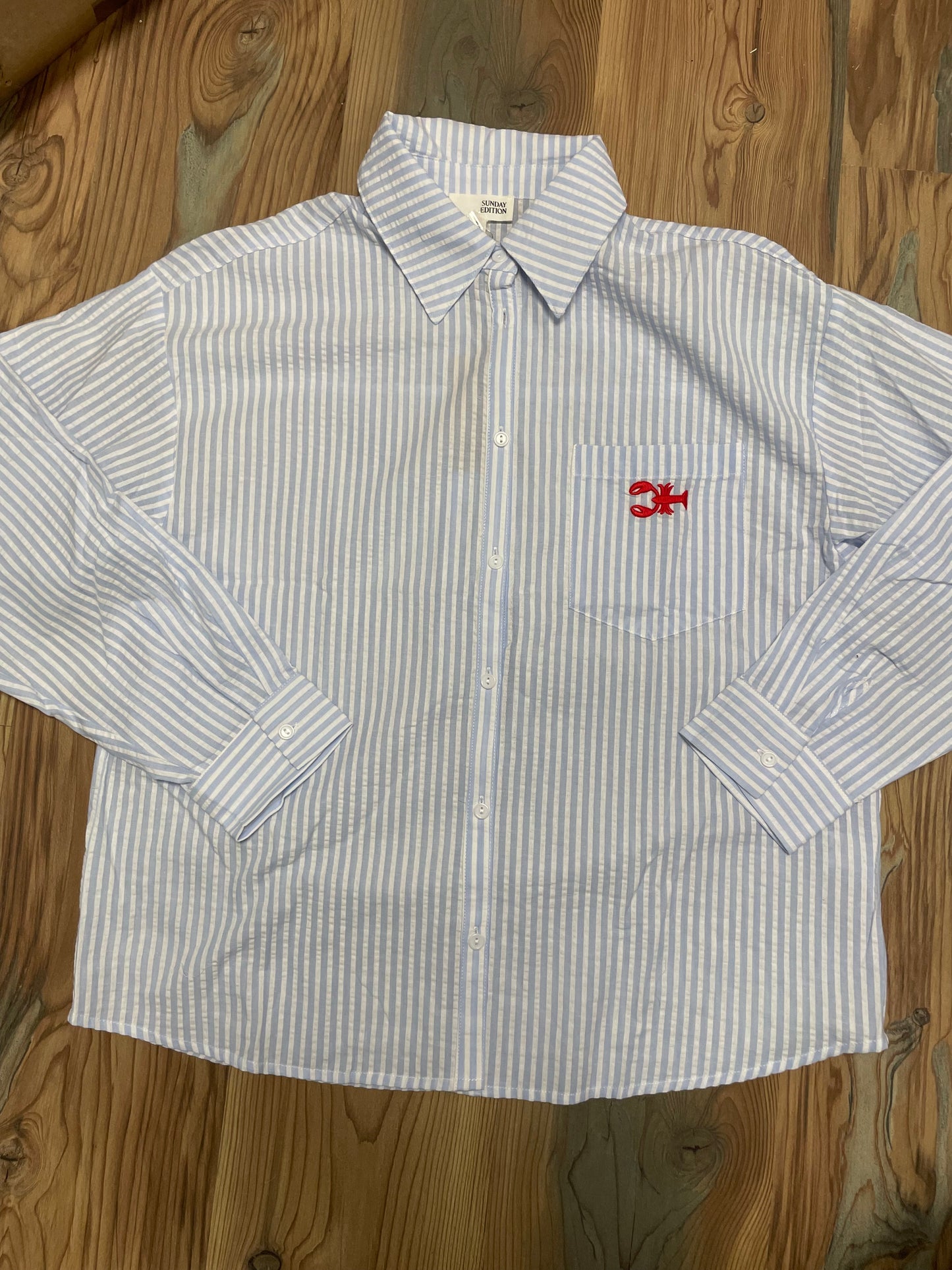 Striped Lobster Button Down
