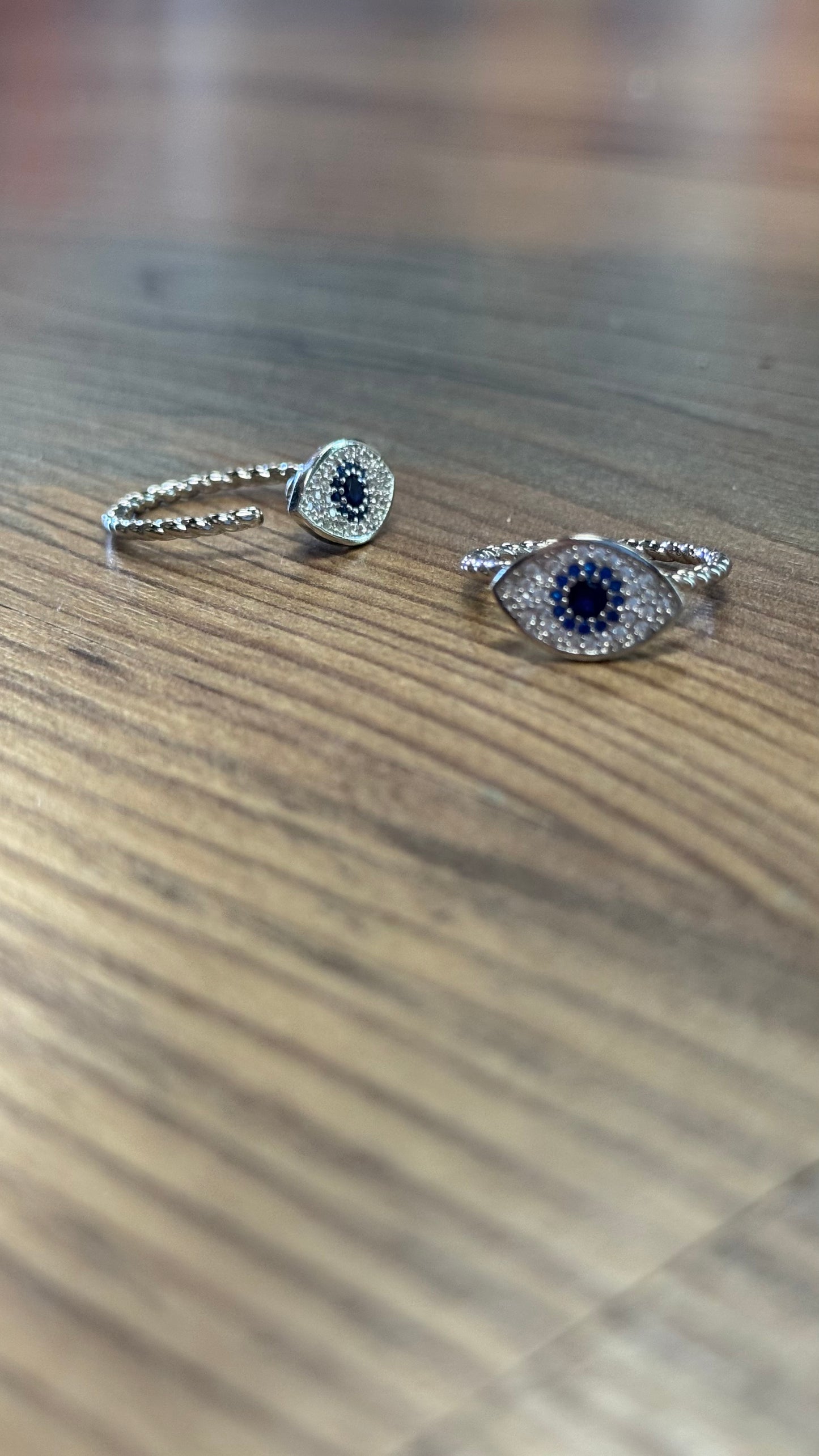 Sterling Evil Eye Fidget Ring