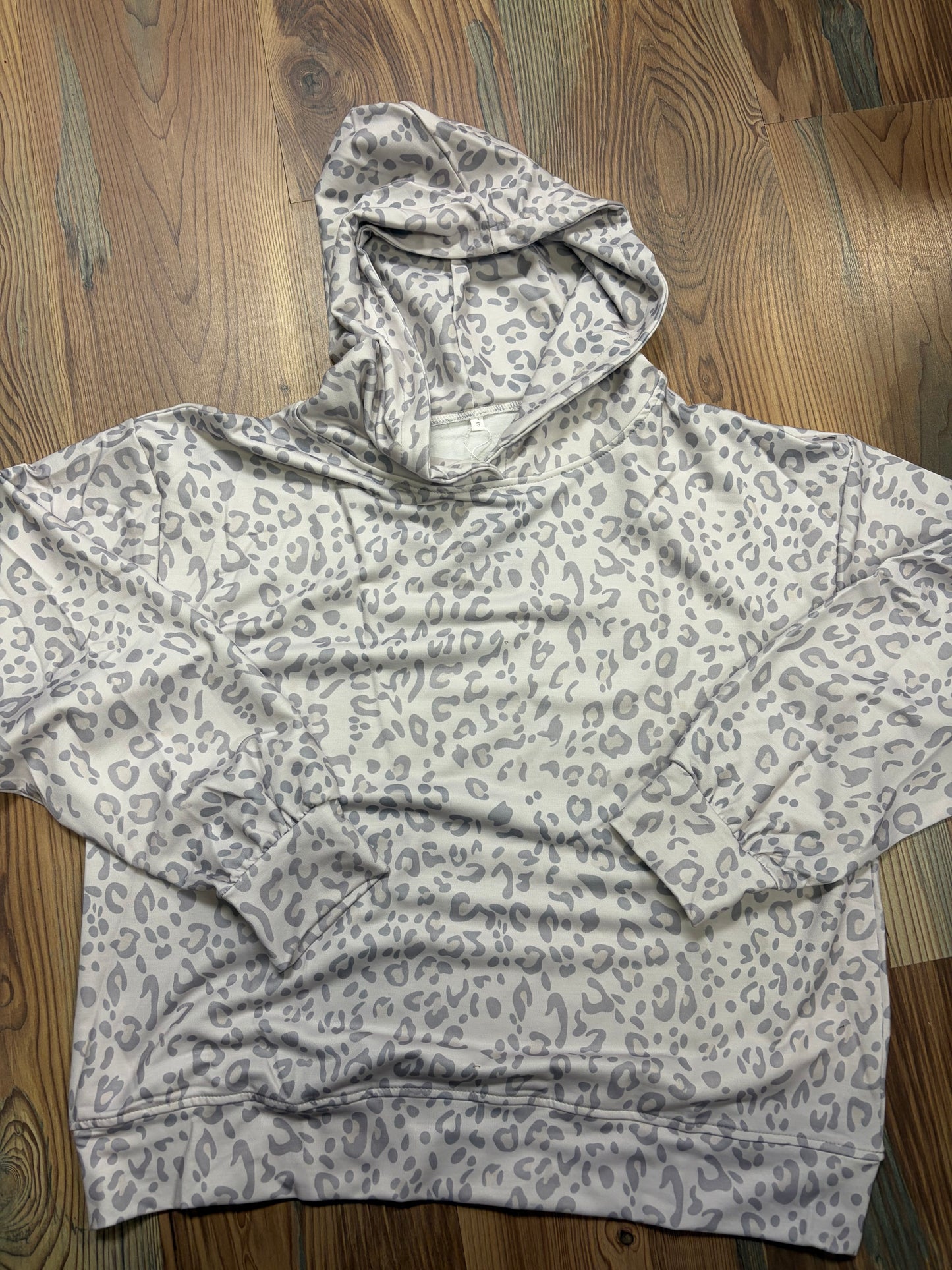 Grey Leopard Hoodie