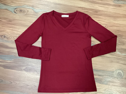 Cabernet Softy Long Sleeve V Neck