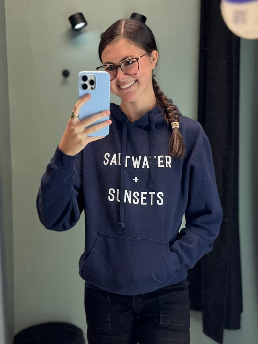 Navy Saltwater Hoodie