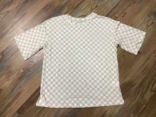 Tan Checkered Top