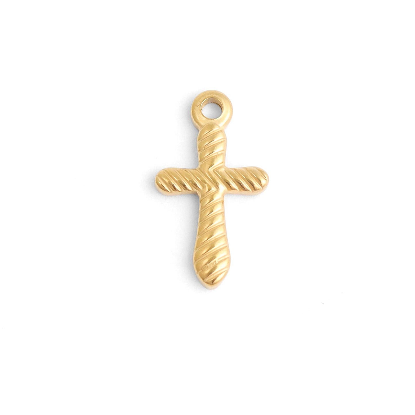 Textured Cross Charm