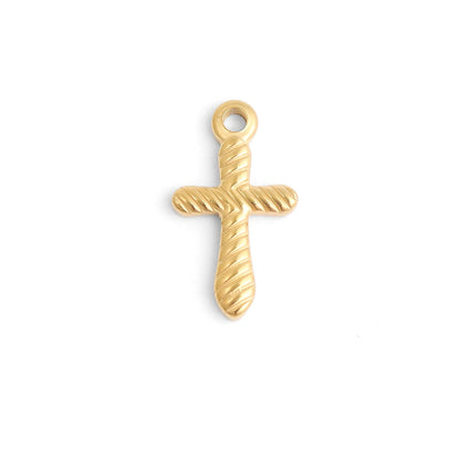 Textured Cross Charm