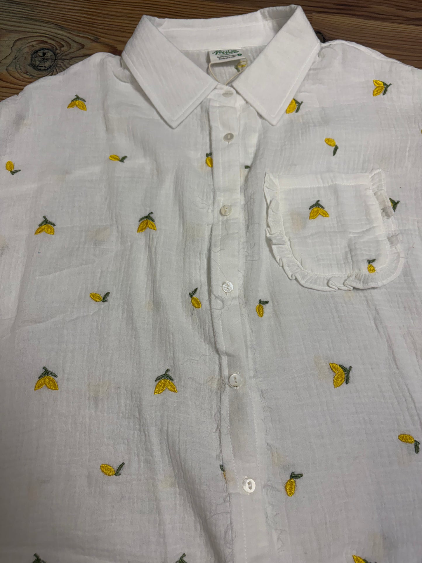 Lemon Short Sleeve Button Down