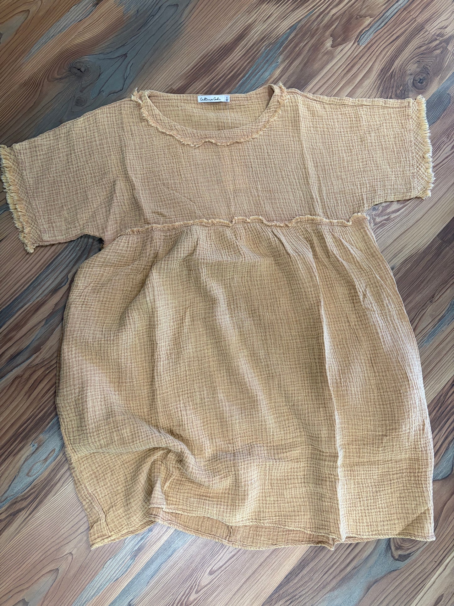Iced Coffee Scoop Neck Dress