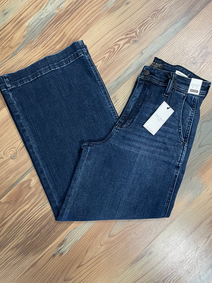Judy Blue Dark High Waist Wide Ankle Trouser
