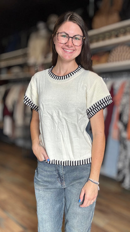 Beige Ruffle Short Sleeve