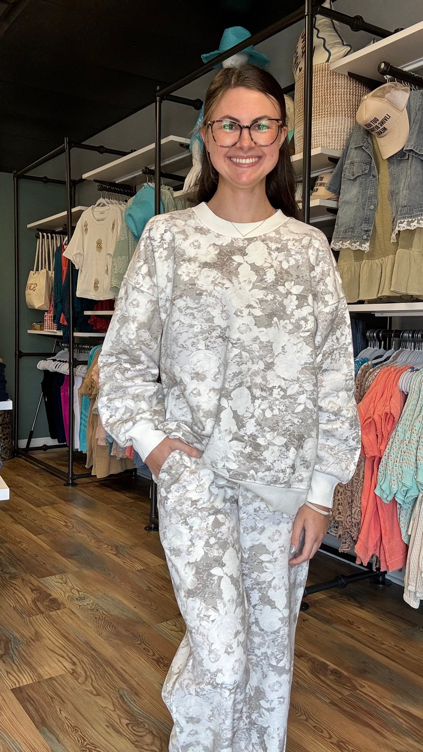 Muted Floral Sweatshirt