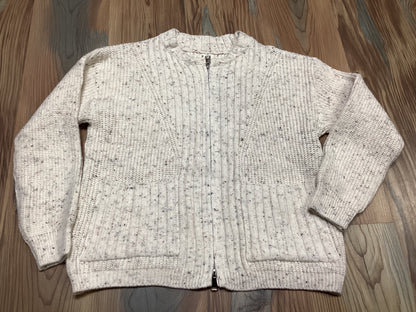 Oatmeal Zip Up Sweater