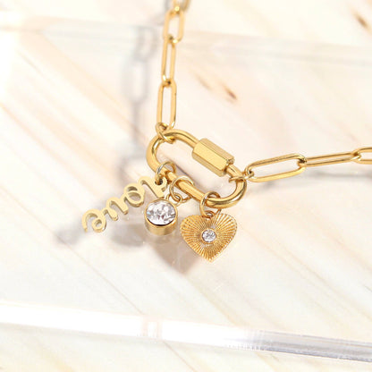 Carabiner Paperclip Charm Necklace