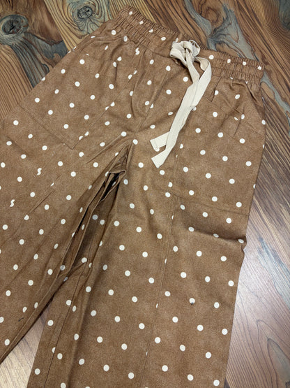Camel Polka Dot Pants