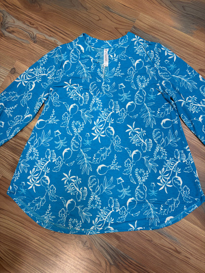 Blue 3/4 Dear Scarlett Blouse