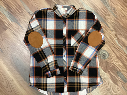 Elbow Patch Plaid Flannel