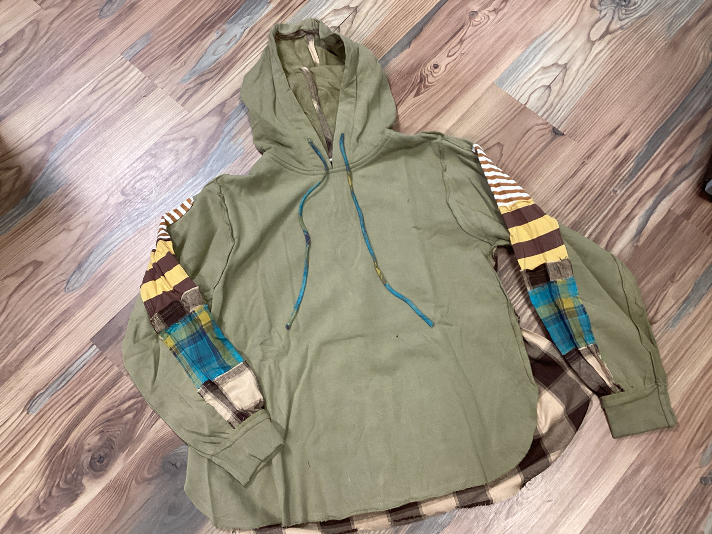 Sage Patchwork Hoodie