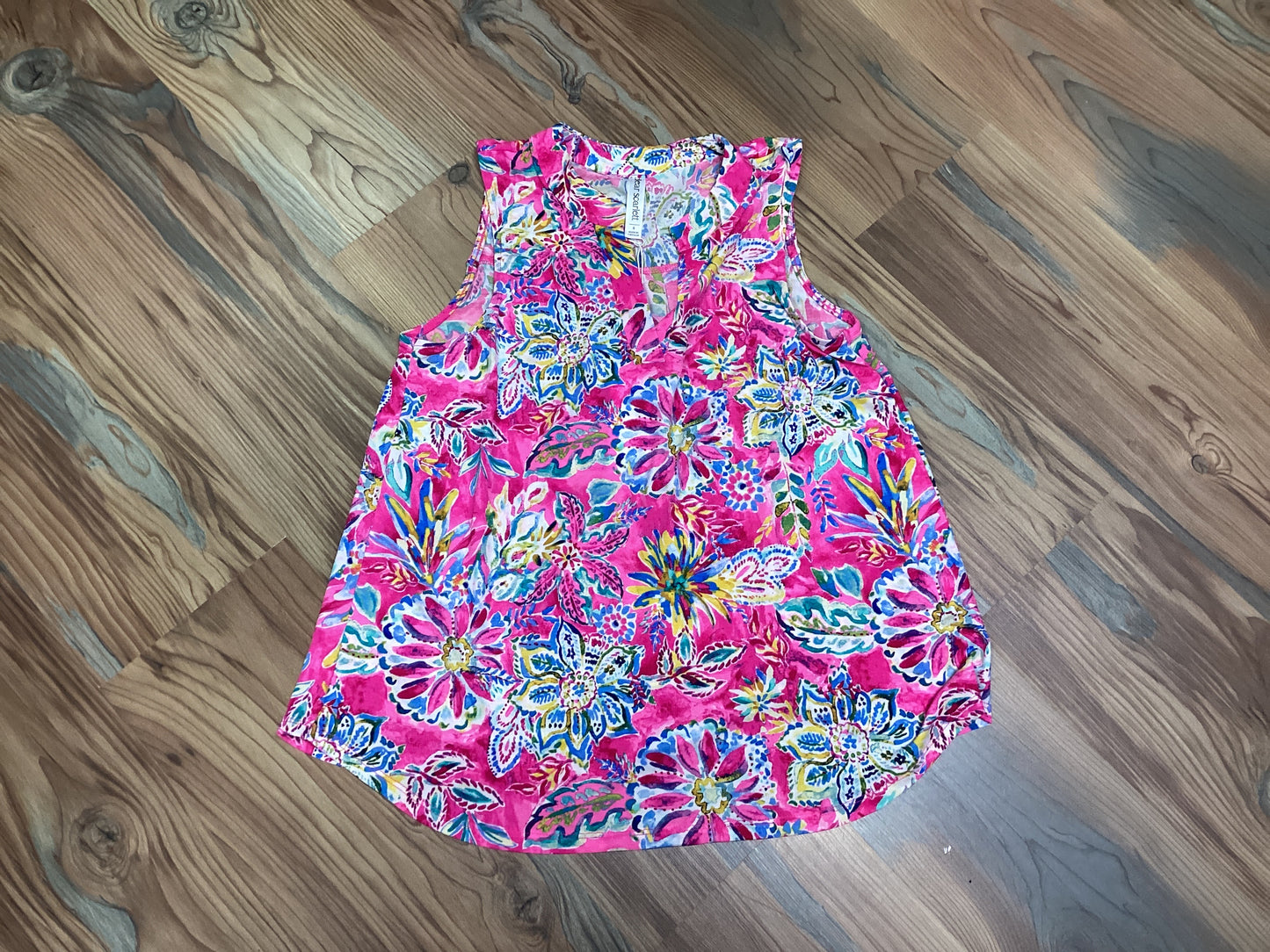 Pink Floral Sleeveless Dear Scarlett