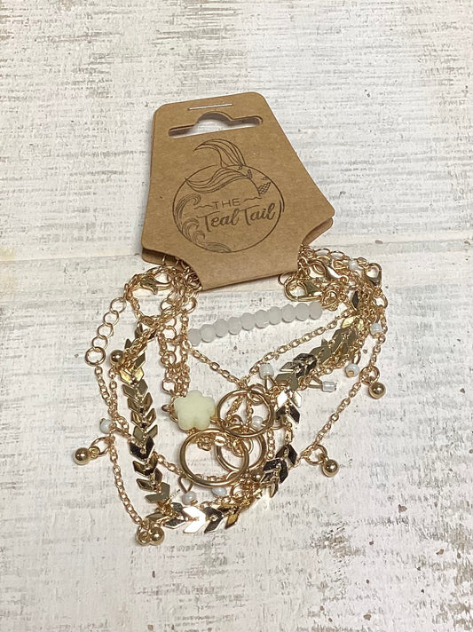 Gold Bracelet Set Of 6