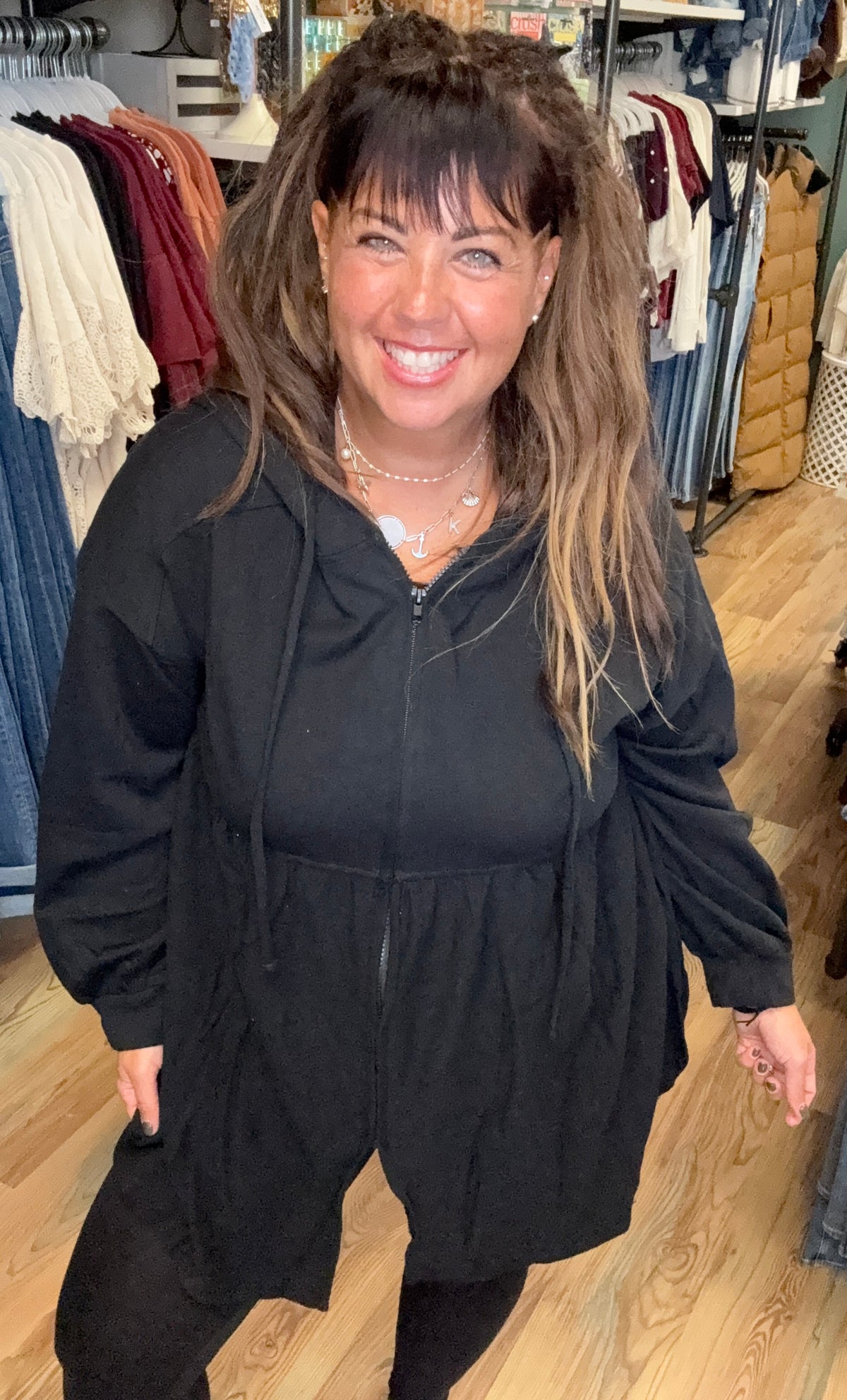 Black Tunic Hoodie