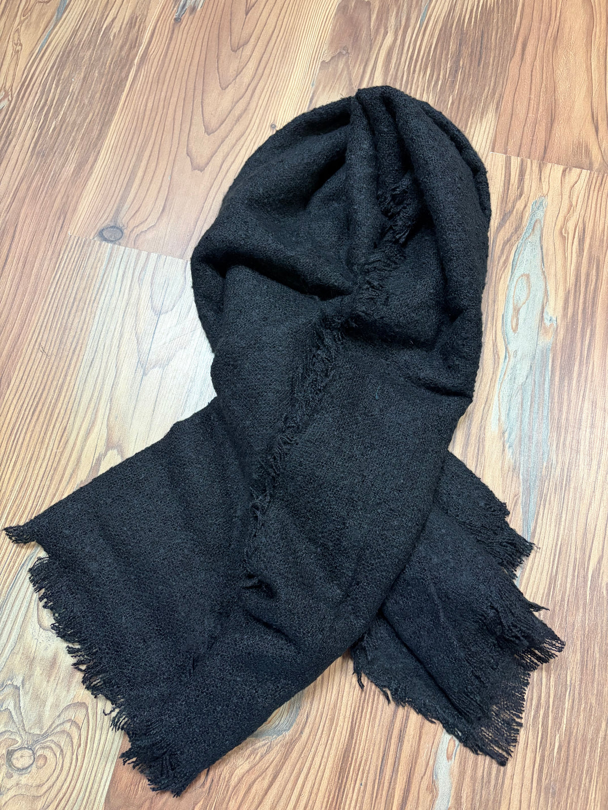 Black Softy Mohair Scarf