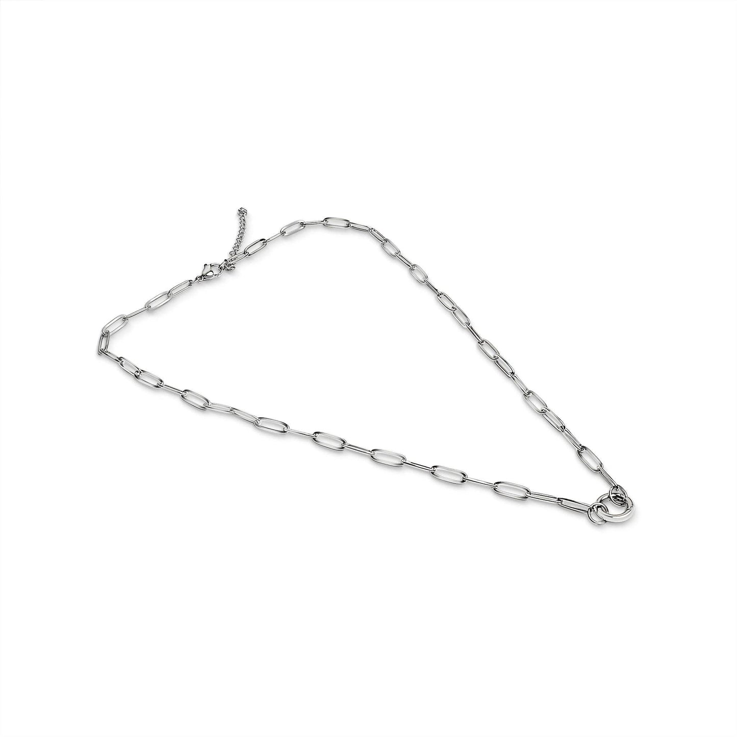 Circle Charm Paperclip Necklace