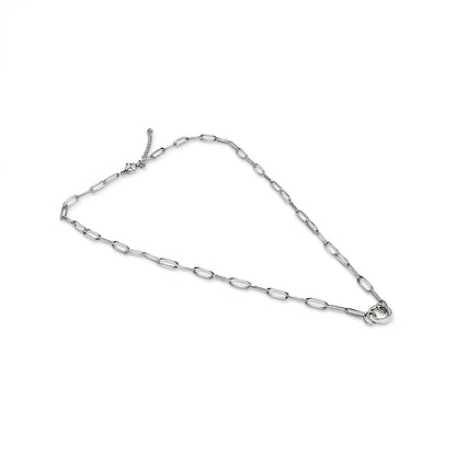 Circle Charm Paperclip Necklace