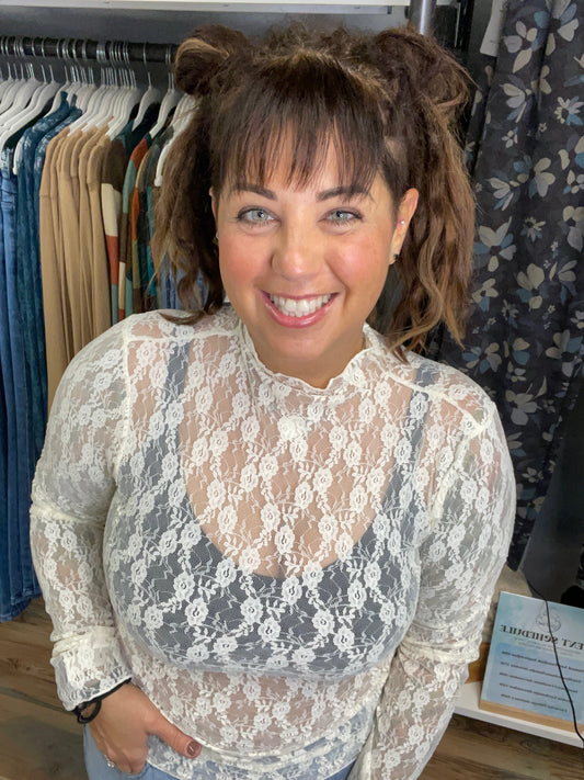 Champagne Mesh Floral Overlay