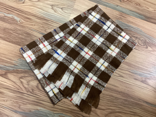 Brown Ivory Plaid Scarf