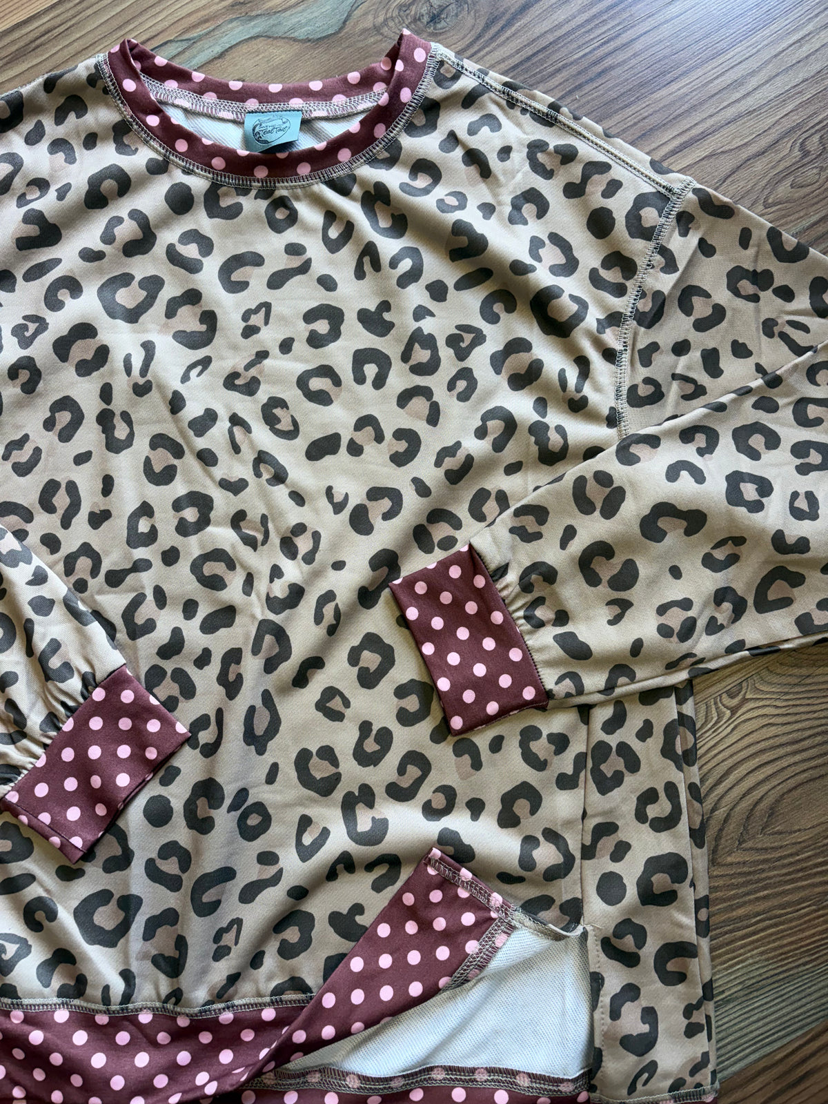 Leopard Polka Dot Long Sleeve