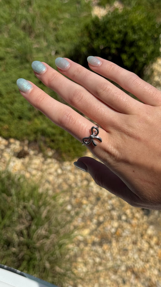 18k PVD Bow Ring
