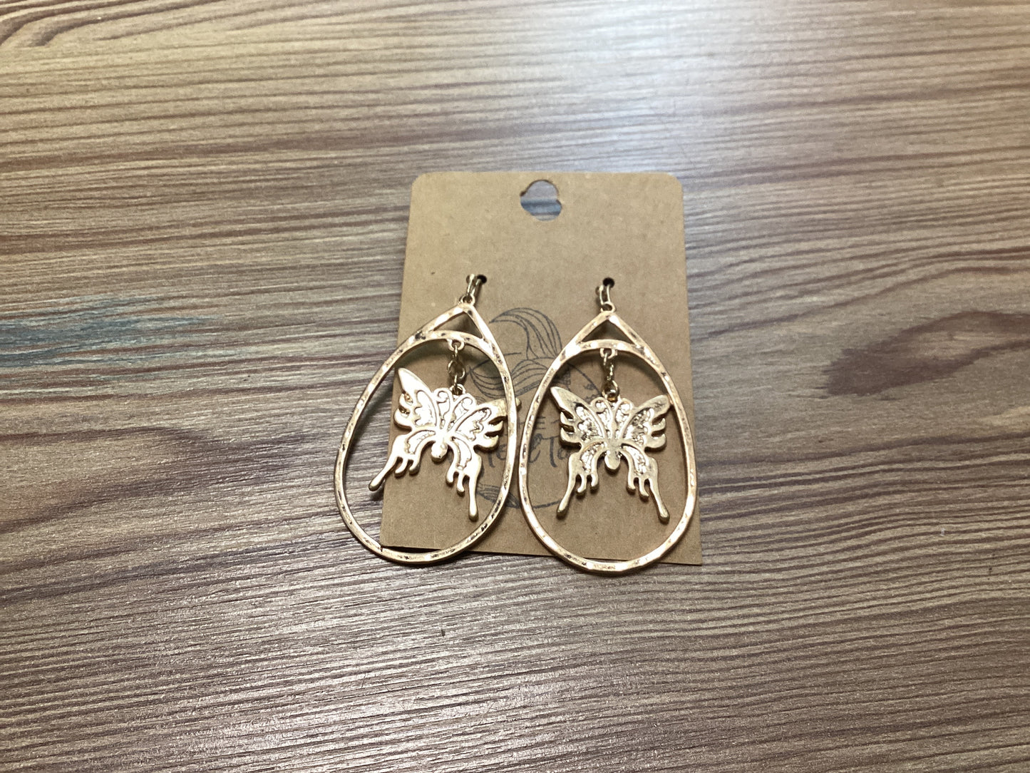 Gold Metal Butterfly Dangle