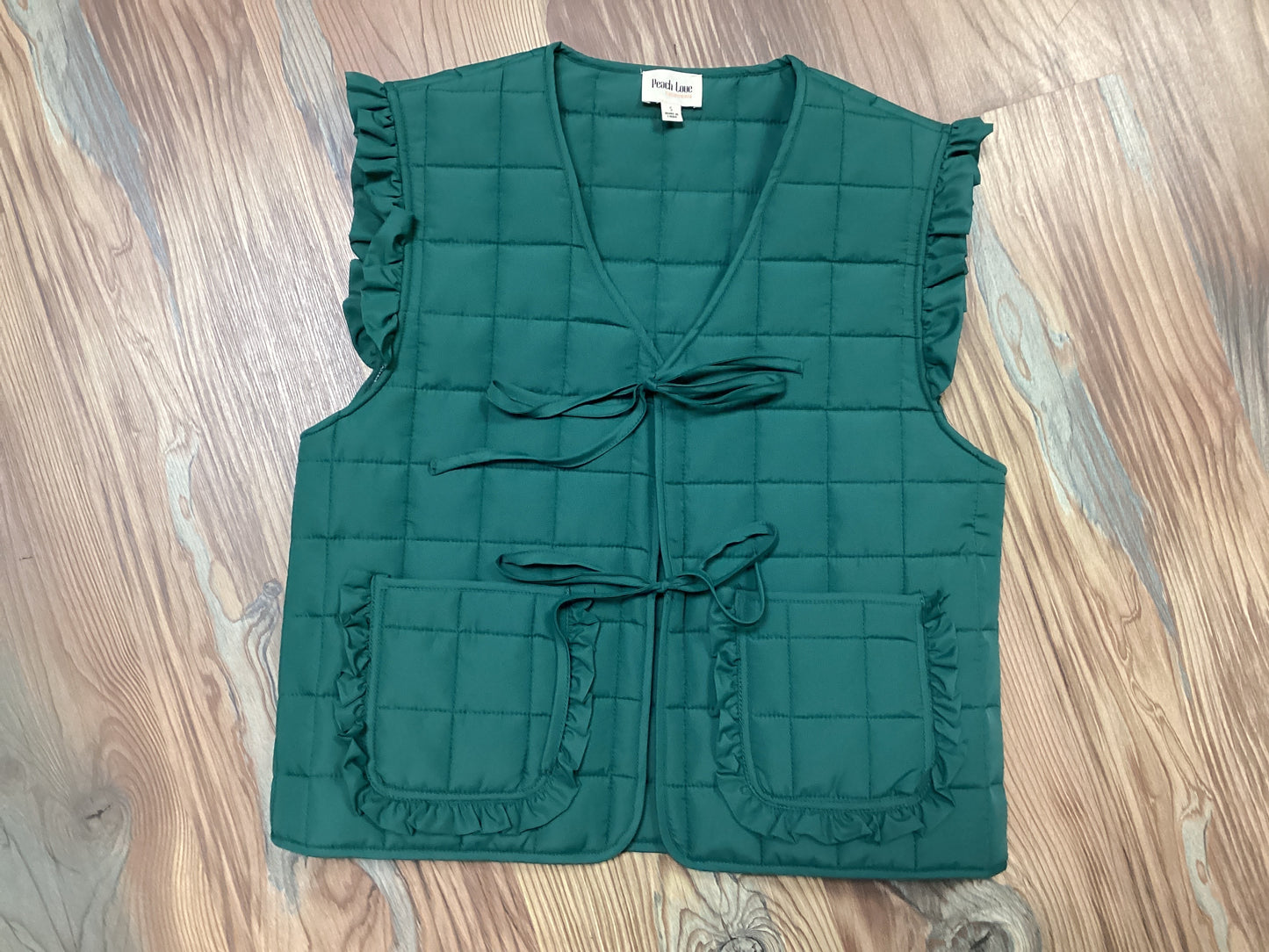 Hunter Green Ruffle Vest