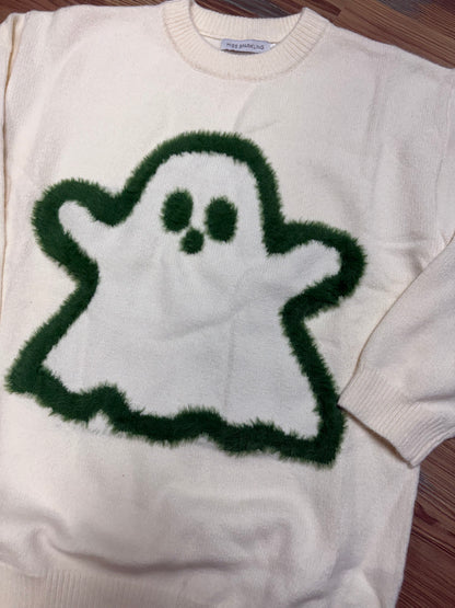 Ivory Green Ghost Knit
