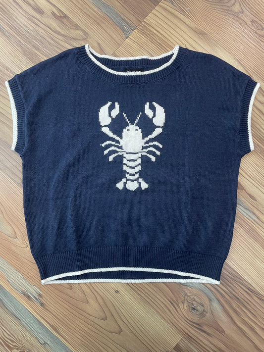 Navy Lobster Knit