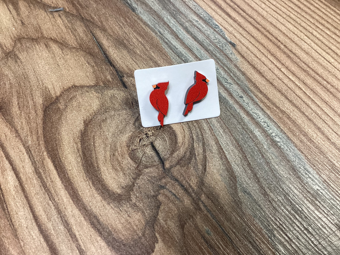 Acrylic Cardinal Studs
