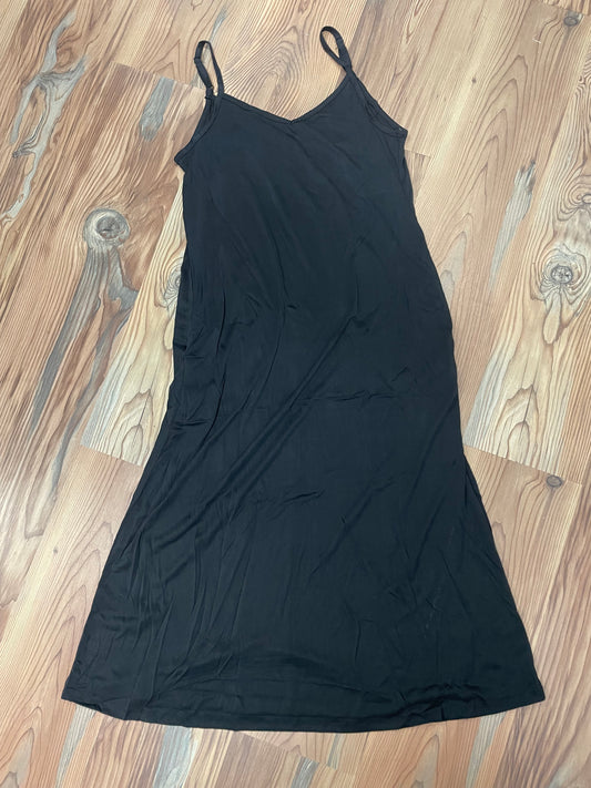 Black Relaxed Fit Midi Dress