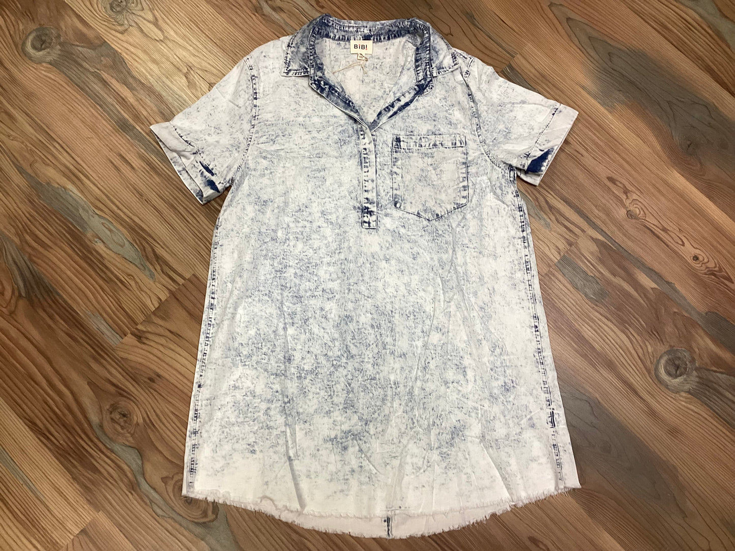 Vintage Washed Demin Tunic Top