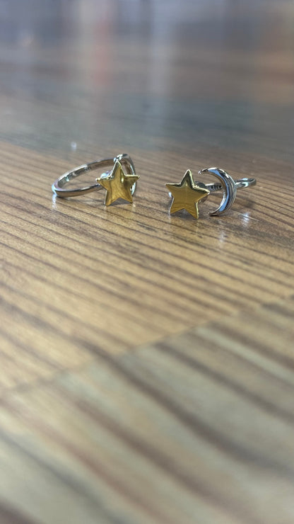 Star Moon Fidget Ring