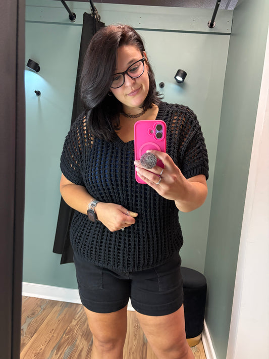 Black Net Top