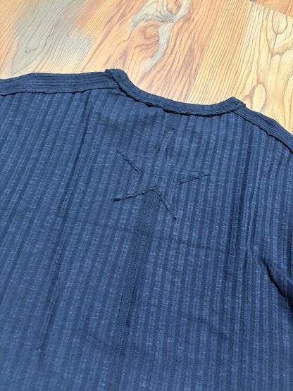 Ribbed Navy Star Top