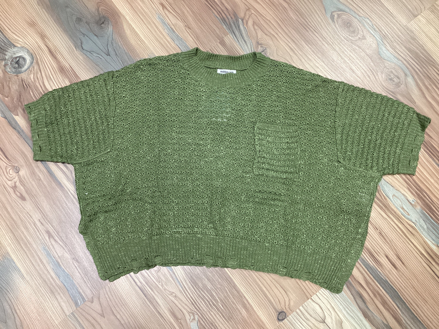 Dark Moss Cropped Knit