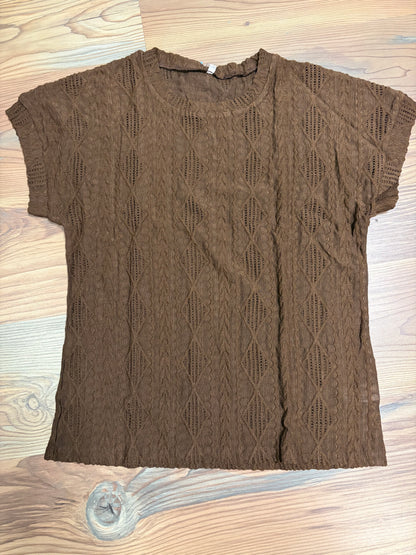 Coffee Jacquard Short Sleeve