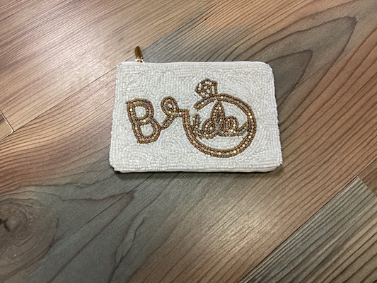 Bride Seed Bead Coin Purse