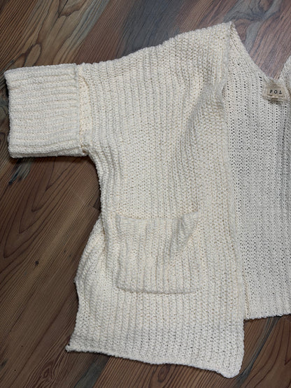 Vanilla Open Front Knit POL