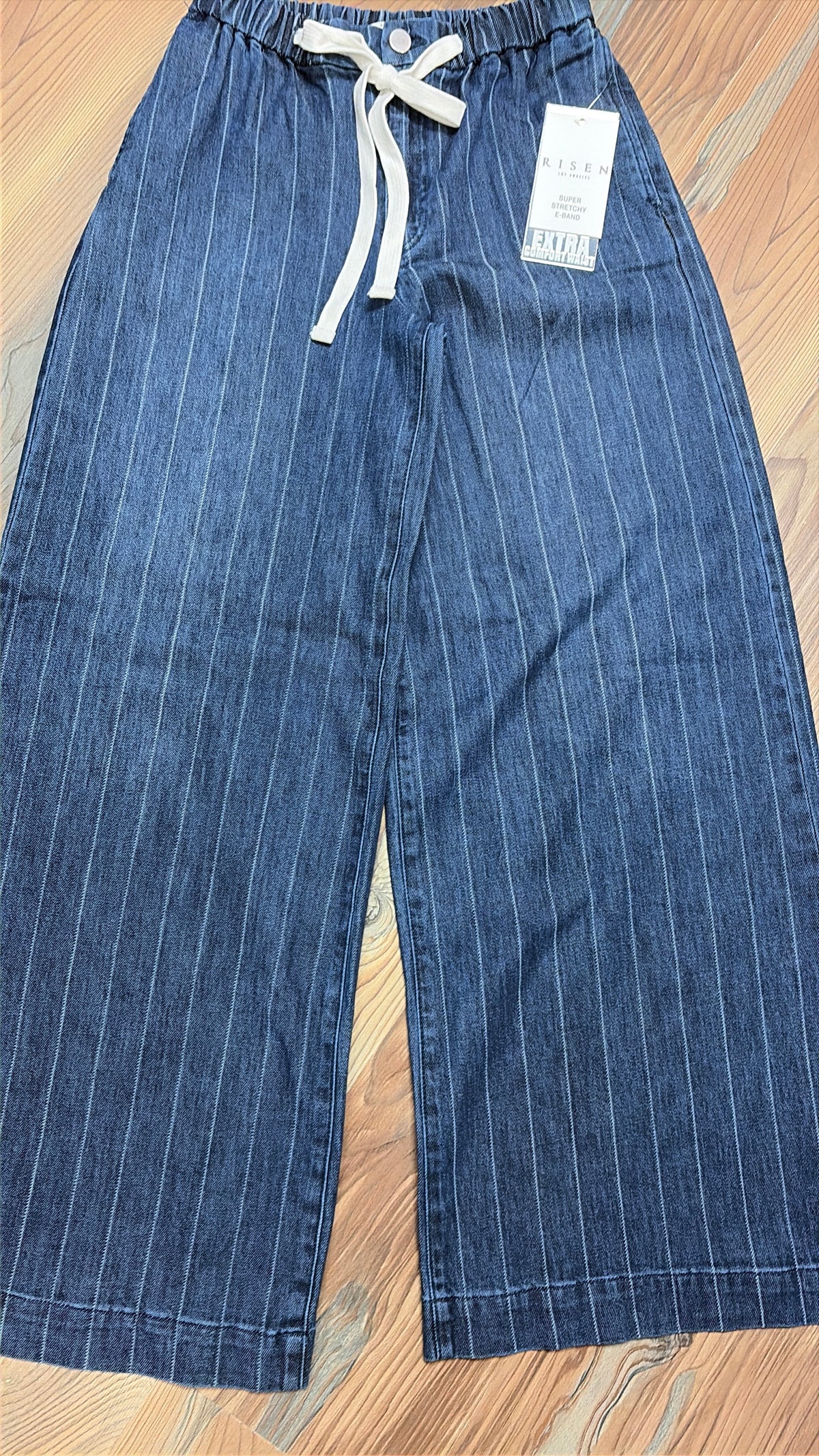Risen Stripe Wide Leg Elastic Waist