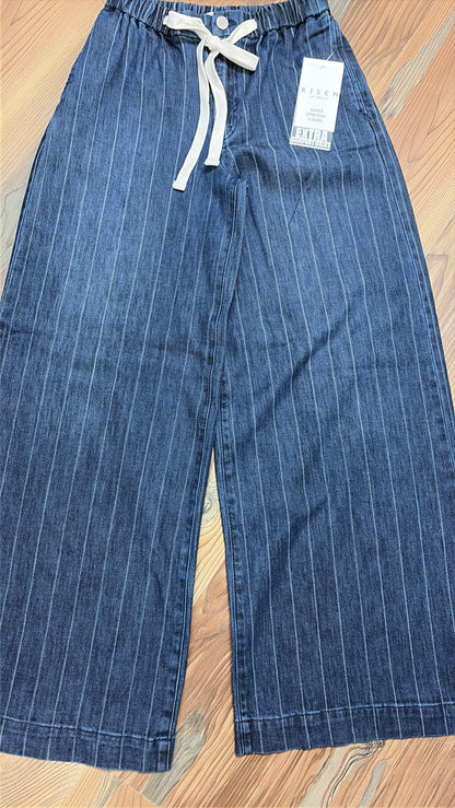 Risen Stripe Wide Leg Elastic Waist